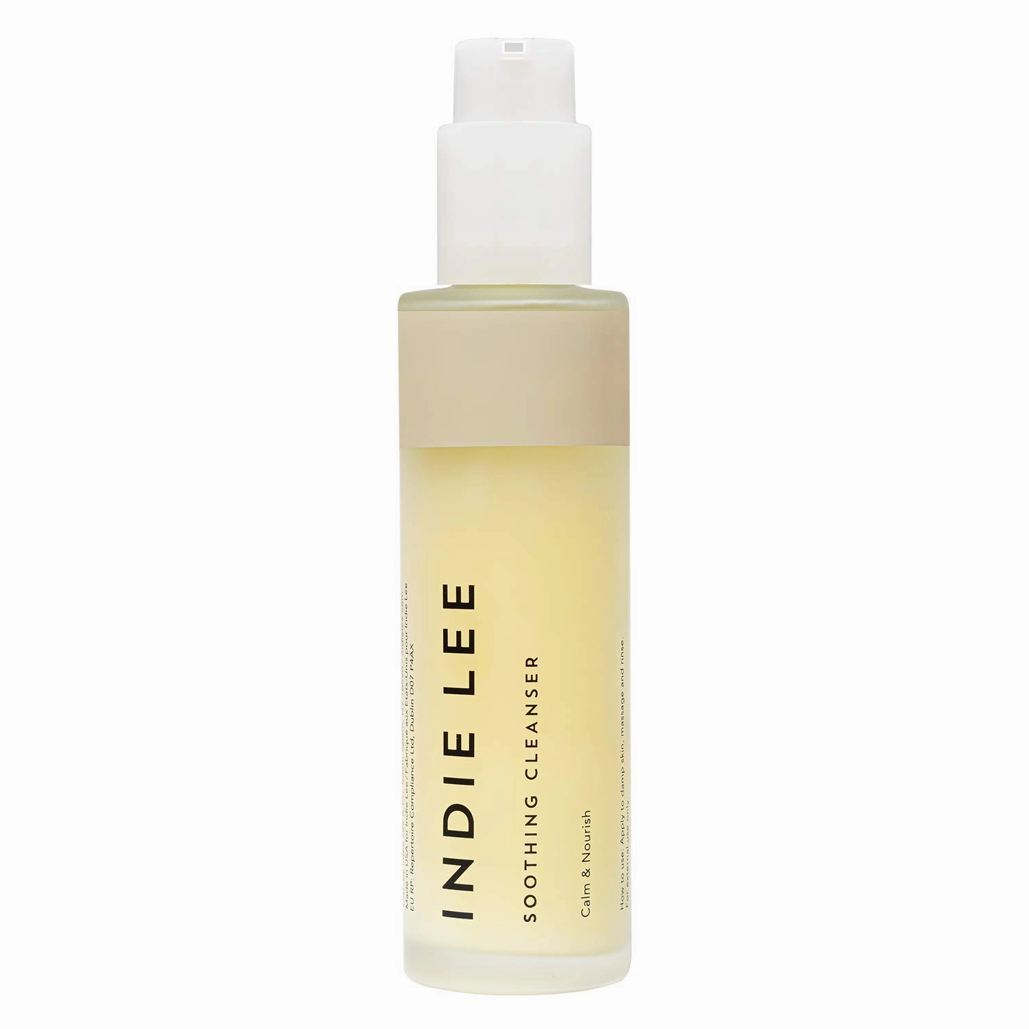 Indie Lee Soothing Facial Cleanser - Moisturizing Face Wash   Makeup Remover for Sensitive Skin - Plump, Hydrate   Calm Redness with Rose Damascena   Chamomile Oil for Skin (125ml)