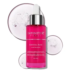 Infinitek Paris Crystal Rose Serum - Hydrating and Exfoliating Brightening Serum, Face Moisturizer and Skin Lightening, Moisturized Skin - Premium Facial Moisturizer 1 Fl Oz