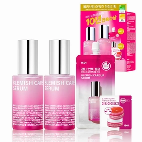 ISOI Blemish Care Up Serum Triple Set, Korean Skin Care for Glass Skin Radiance, Includes 2 Full Size & 1 Refill Serums, Eye & Wrinkle Patch Tester, Daily Hydration Gift Set (2.13 fl. oz)