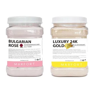 Jelly Mask for Facials Peel-Off Powder Hydrojelly Mask Peel Off Face Masks SkinCare Combination with Professional Skincare Spa Moisturizing & Hydrating 23 Fl Oz (24K Gold Rose)