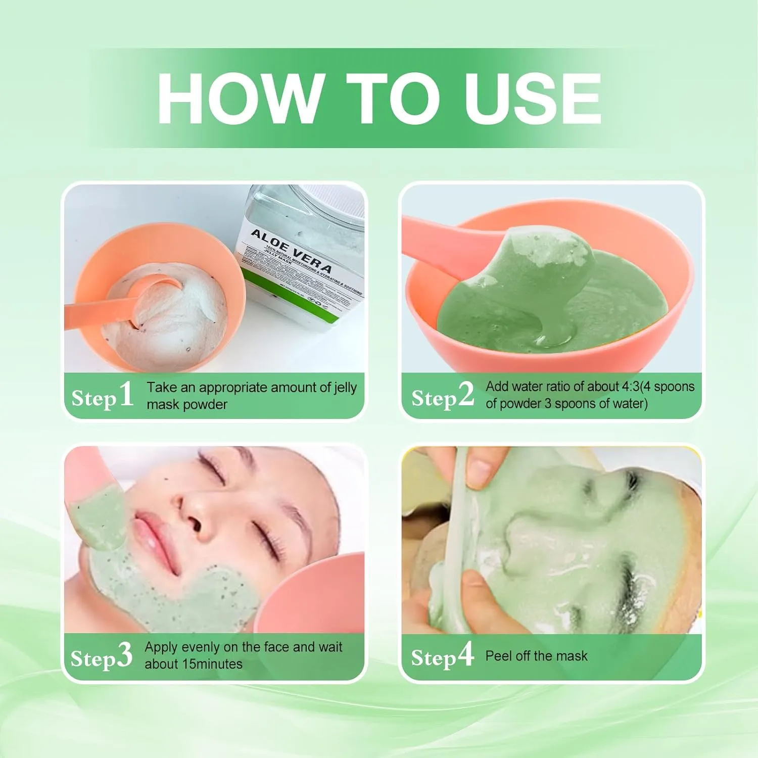 Jelly Mask for Facials Professional, Hydrating & Moisturizing Peel-Off Natural Gel Face Mask SkinCare, Professional Spa Use Jelly Face Masks, Deep Hydration & Glow 23 Fl Oz (Aloe Vera)