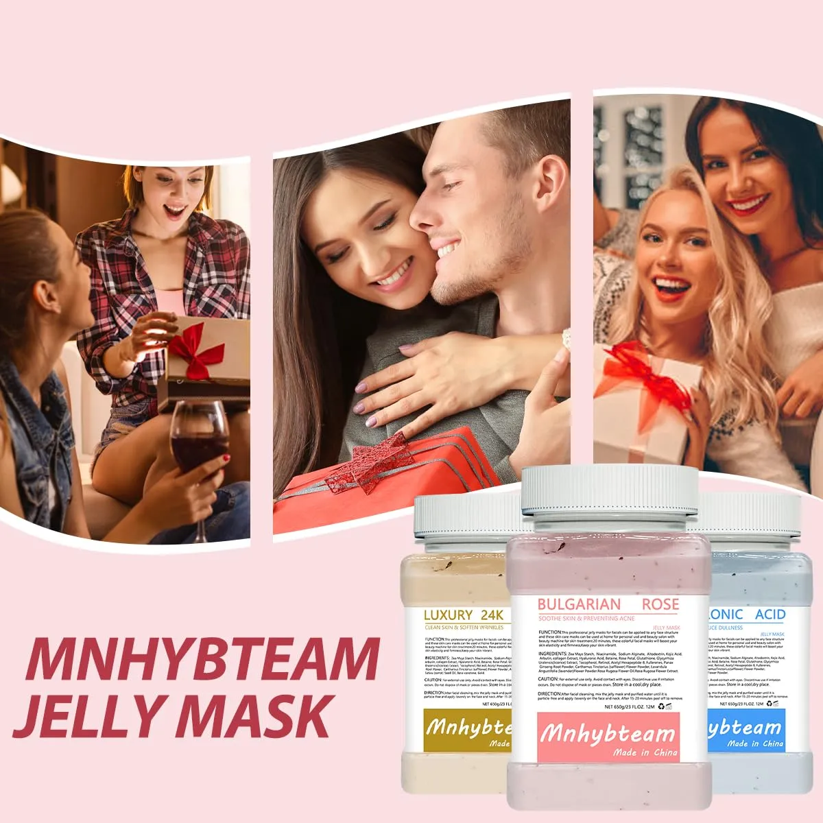 Jelly Masks For Facials Professional, hydrojelly Mask SkinCare Spa Face Mask Gel Powder Hydrating & Deeply Purifying hydrojelly Mask Spa Set, (Bulgarian Rose Pack of 1), 23 Fl Oz