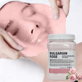 Jelly Mask for Facials Professional Natural Gel Face Masks, Hyaluronic acid Hydrating Rubber Mask Jar Face Mask SkinCare 23 Fl Oz (Rose)