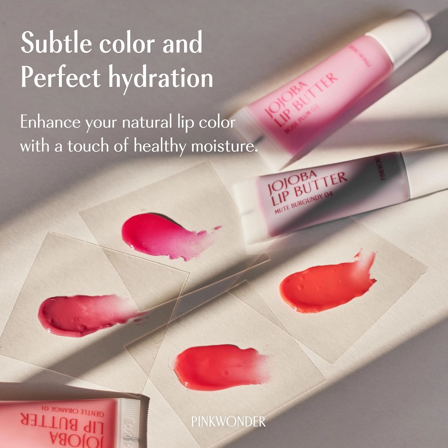 Jojoba Lip Butter (03 Rose Plum) | Hydrating Lip Balm with Organic Jojoba Oil | Non-Sticky Lip Gloss for Dark Lips | Korean Lip Balm