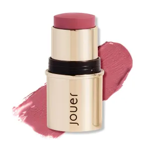 Jouer Blush & Bloom Cheek   Lipstick, Bare Rose - Hydrating Cream Blush Stick for Cheek and Lip Tint - Moisturizing Rose Hip and Squalane Oil Formula