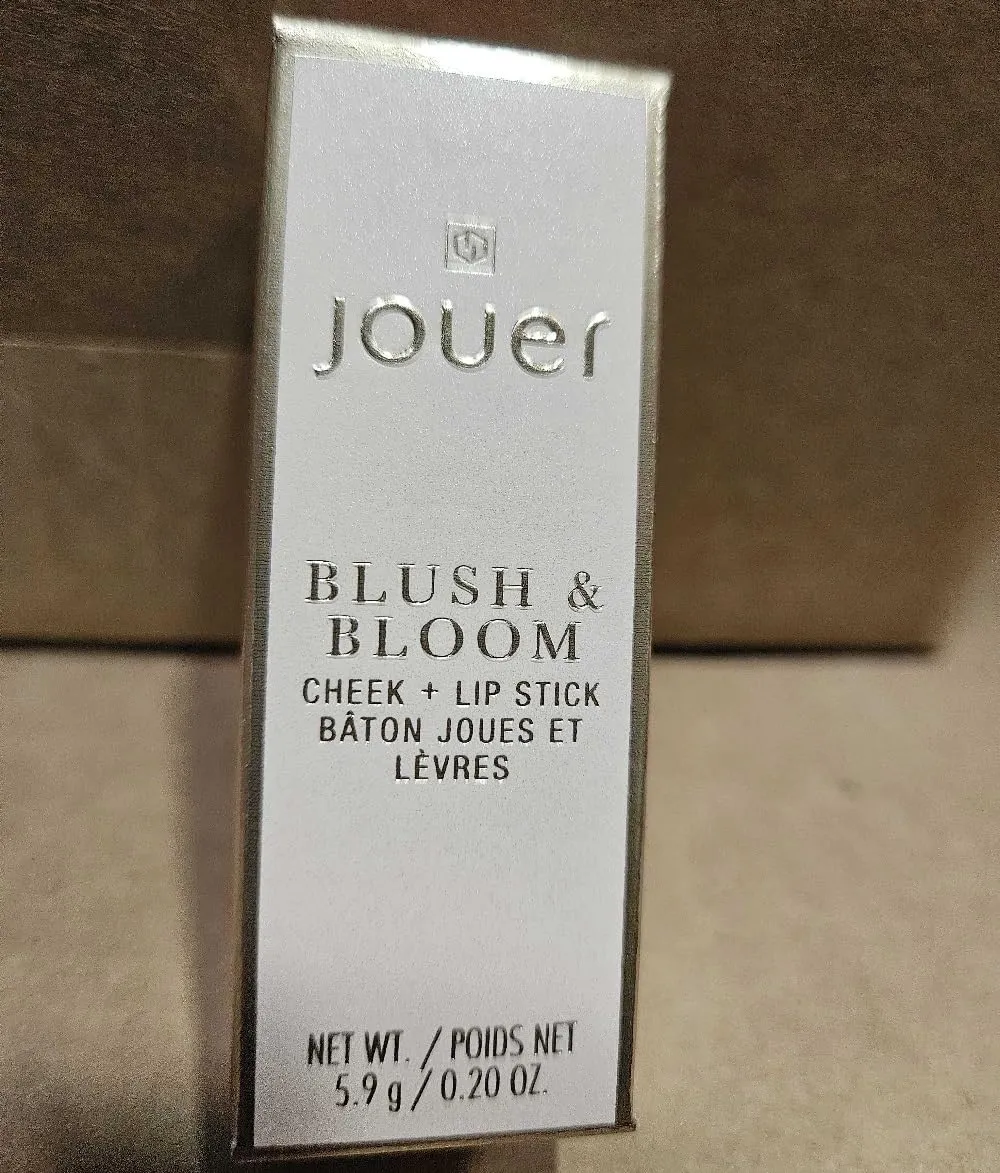 Jouer Blush & Bloom Cheek   Lipstick, Bare Rose - Hydrating Cream Blush Stick for Cheek and Lip Tint - Moisturizing Rose Hip and Squalane Oil Formula