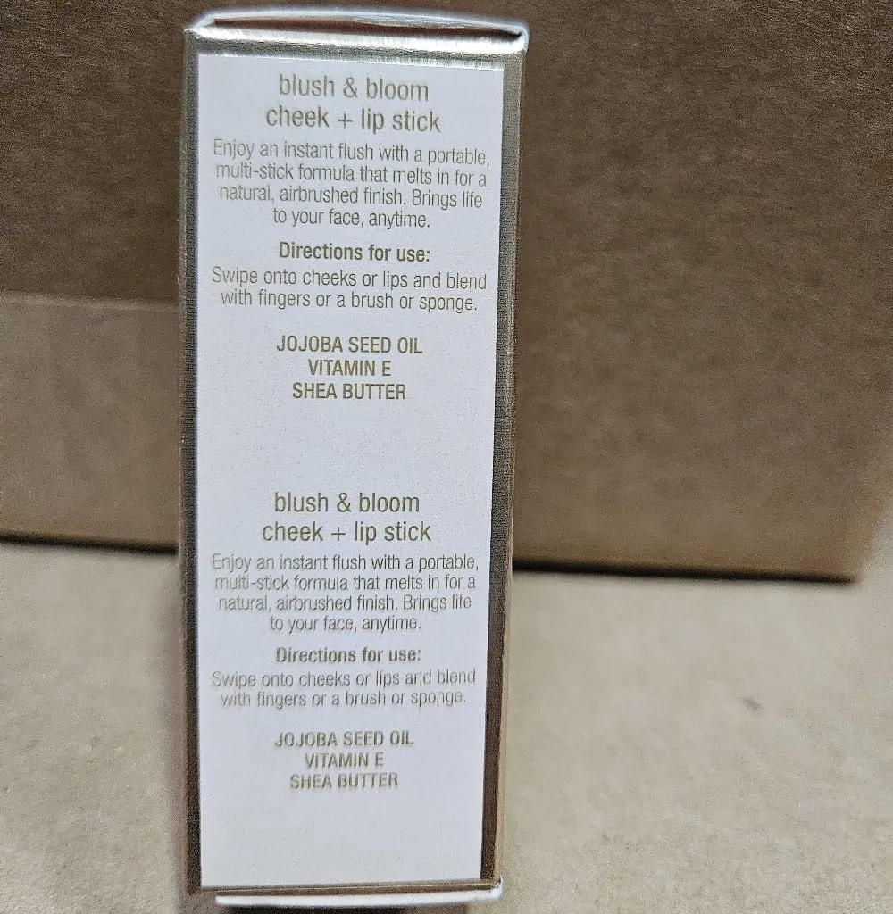Jouer Blush & Bloom Cheek   Lipstick, Bare Rose - Hydrating Cream Blush Stick for Cheek and Lip Tint - Moisturizing Rose Hip and Squalane Oil Formula