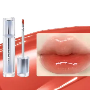 Judy Doll Ice Watery Lip Glossr Clear,Hydrating Lip Gloss,Moisturizing Nonstick Tinted Gloss Lip Oil (8 Sunrise Tequila, 2.4g)