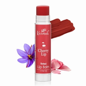 Kau..mudi 3in1 Natural Lip Balm | Lip & Cheek Tint   Eye Shadow | Rose & Saffron Infused | Hydrating for Dry & Chapped Lips | Cherry Shade