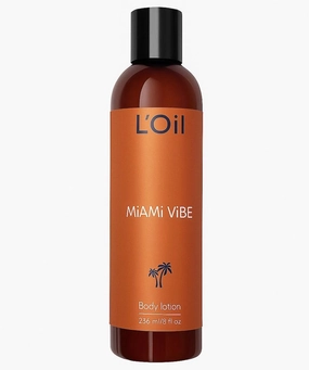 L'Oil Body lotion, Miami Vibe. Super Anti-Aging, Hydrating, Anti-wrinkle, Antioxidant, Anti-stretch marks. From head-to-toe. 24 Hour Moisture. 8 fl oz