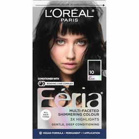 L’Oréal Paris Feria Multi-Faceted Shimmering Permanent Hair Color, High Intensity Hair Dye for 3X Highlights, 42 Burgundy Blush, 1 Hair Dye Kit
