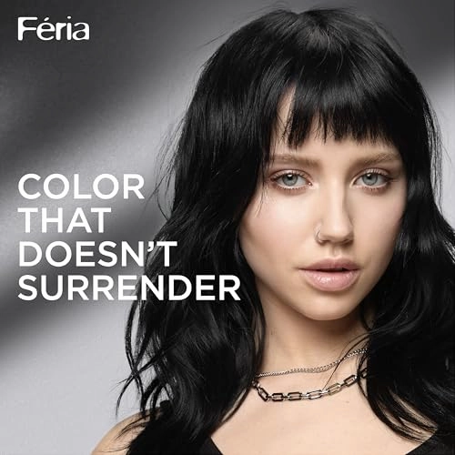 L’Oréal Paris Feria Multi-Faceted Shimmering Permanent Hair Color, High Intensity Hair Dye for 3X Highlights, 42 Burgundy Blush, 1 Hair Dye Kit