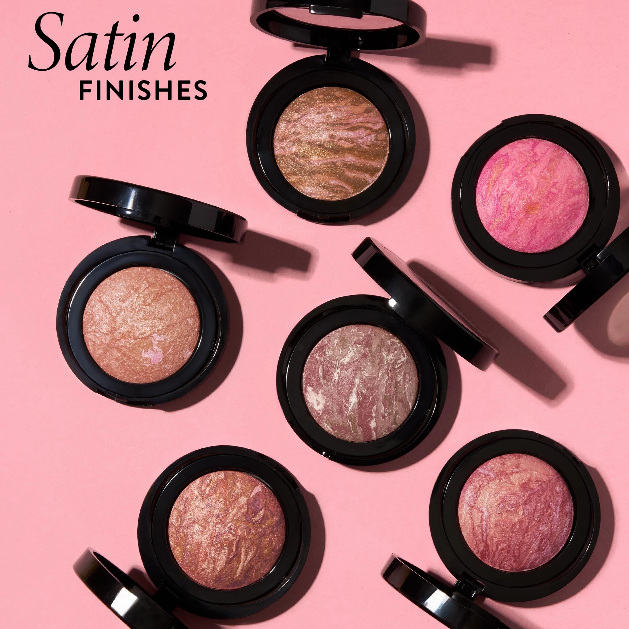 LAURA GELLER NEW YORK Baked Blush-n-Brighten Marbleized Blush for Cheeks - Sunlit Rose - Satin Finish - Buildable Color