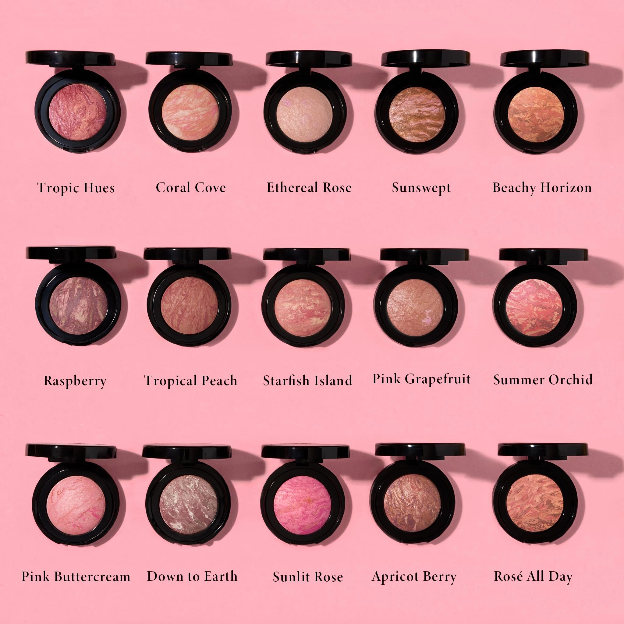 LAURA GELLER NEW YORK Baked Blush-n-Brighten Marbleized Blush for Cheeks - Sunlit Rose - Satin Finish - Buildable Color