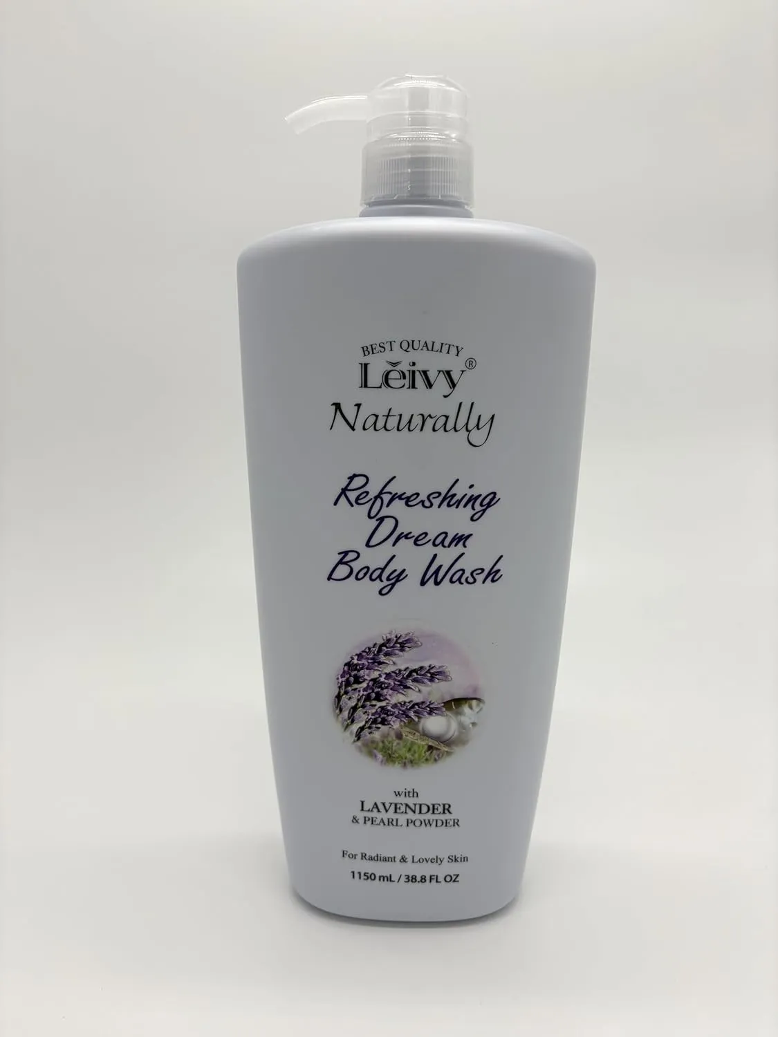 Lavender Moisturizing Body Wash Scented, Gentle & Hydrating Shower Gel for Sensitive Skin, Creamy Gel Formula, Vitamin E   Pearl Powder Infused, 38.8 Fl oz Bottle