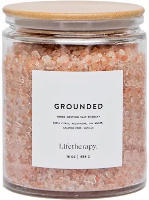 Lifetherapy Himalayan & Dead Sea Salt Soak – Grounded | Clean, Skin-Loving Formula | Vegan & Gluten Free Hydrating | Nourishing Vitamins & Minerals | Bath Salts | Thoughtfully Crafted Fragrance 16oz.