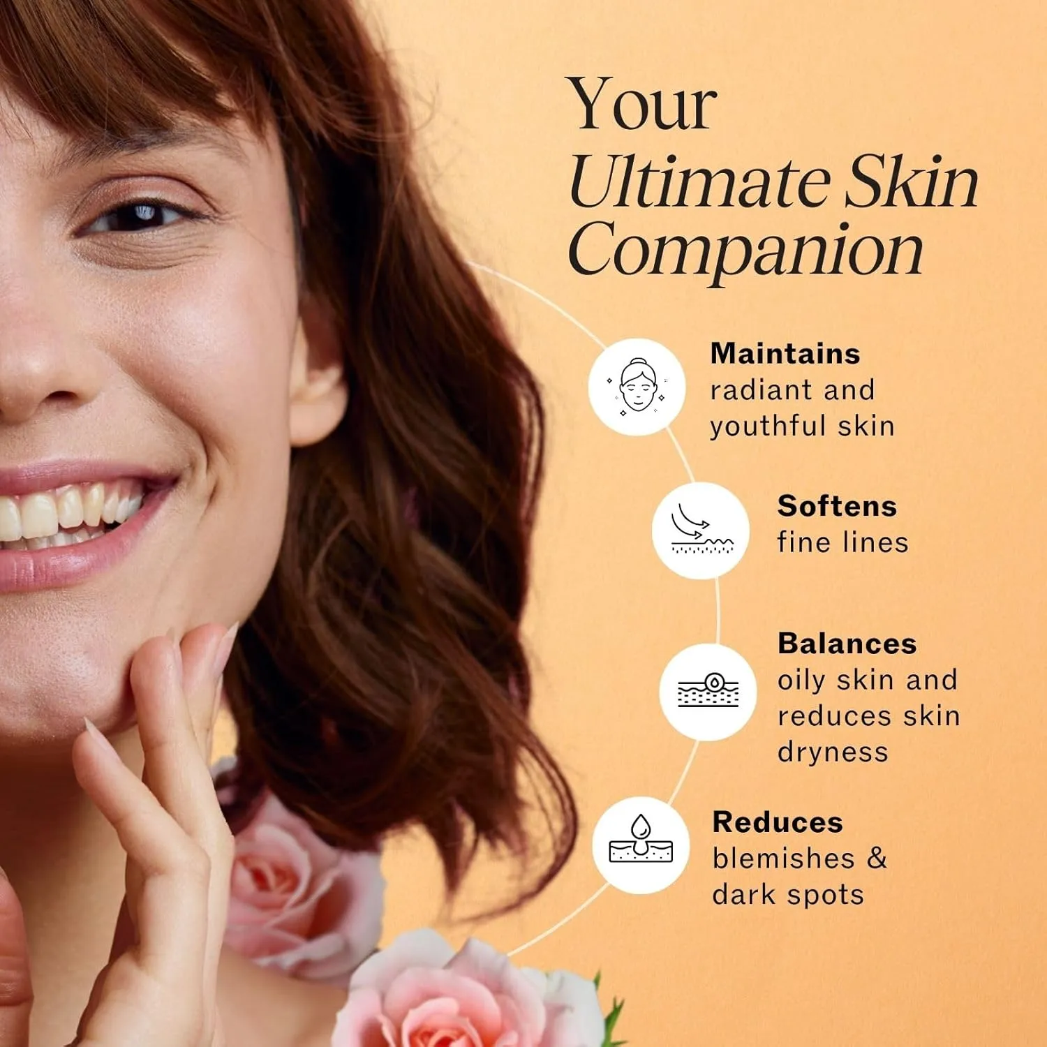 LilyAna Naturals Face and Neck Moisturizer for Women and Men - Moisturizer Face and Neck Cream for Dry Skin and Dark Spot Brightening - Rose and Pomegranate Extracts - 1.7oz