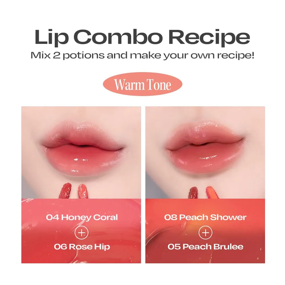 Lip Potion Balmy Rose | Creamy, Hydrating, Rosy Lip Tint with a Subtle Glow | 0.3 Oz (No.2 Blush Pink)