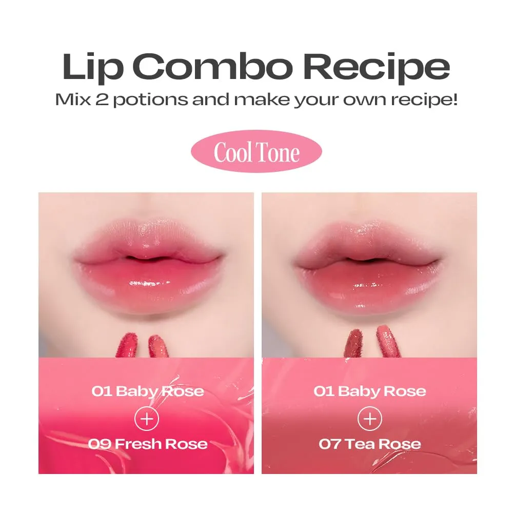 Lip Potion Balmy Rose | Creamy, Hydrating, Rosy Lip Tint with a Subtle Glow | 0.3 Oz (No.2 Blush Pink)