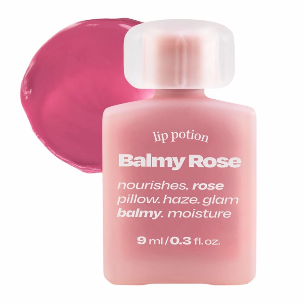 Lip Potion Balmy Rose | Creamy, Hydrating, Rosy Lip Tint with a Subtle Glow | 0.3 Oz (No.10 Lilac Rose)