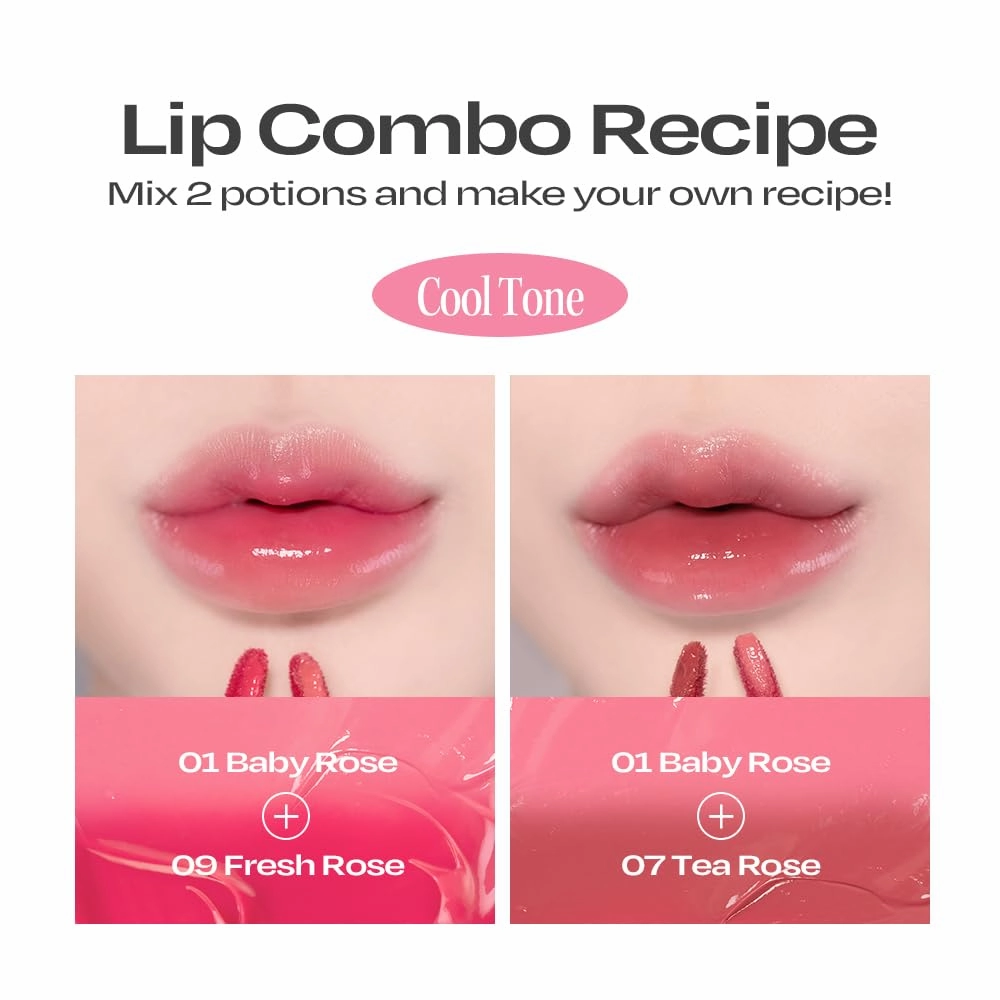 Lip Potion Balmy Rose | Creamy, Hydrating, Rosy Lip Tint with a Subtle Glow | 0.3 Oz (No.10 Lilac Rose)