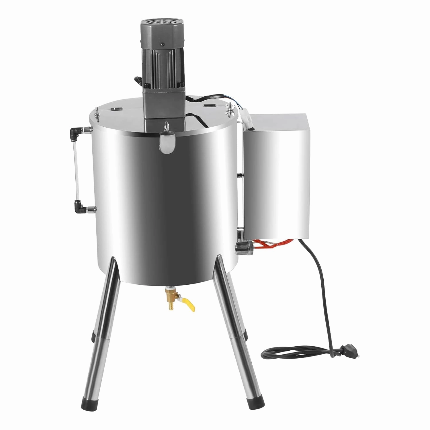 Lipstick-filling Machine, 15L/30L Liquid Paste Filling Heating Mixing Machine with Stirrer and Support Pillars, Bottle Filler Machine Cream Filling Machine (Silver, 30L)