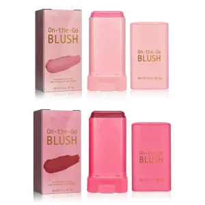 Liquid Blush Stick - Cream Blusher for Natural, Waterproof, Long-Lasting Makeup - On-The-Go Brushes for Cheeks - Suitable for All Skin Types (2PC)