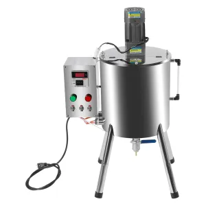 Liquid Filling Machine, 30L/8Gallon Automatic Heating Mixing Filling Machine 110V 20-45 Bottle/min Stainless Steel Paste Lipstick Liquid Filler (30L)
