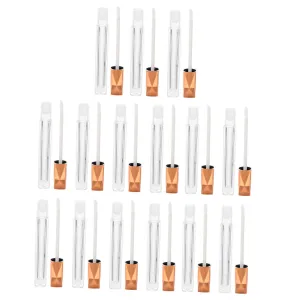 MAGICLULU 15pcs 5ml Empty Lip Gloss Tubes with Rose Caps Reusable Containers for DIY Lip Oil and Gloss Making Bulk Hydrating Lip Gloss Bottles