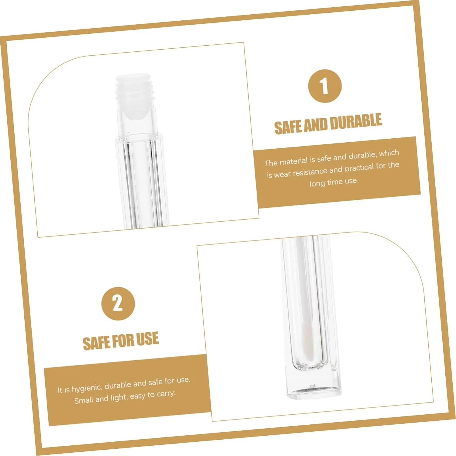 MAGICLULU 15pcs 5ml Empty Lip Gloss Tubes with Rose Caps Reusable Containers for DIY Lip Oil and Gloss Making Bulk Hydrating Lip Gloss Bottles