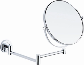Makeup Mirror Wall Mounted Extra Long Arm, Magnifying Mirror Wall Mounted Adjustable, Cosmetic Vanity Mirror Magnification Double Sided, 360° Swivel Extend and Fold Bathroom Shaving Mirror
