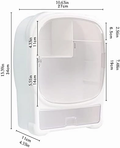 Makeup Storage Box Cosmetic Storage Box Display Rack Large Capacity Finishing Desktop Lipstick Dressing Table Bathroom Skin Care Product Rack Cosmetic Storage Box (Color : Gold)