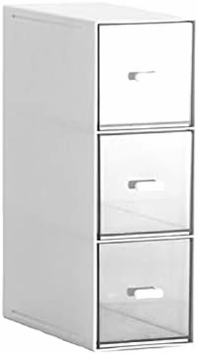 Makeup Storage Box Three Drawer Type Dressing Table Storage Rack Desktop Finishing Storage Box Cosmetic Skin Care Products Lipstick Jewelry Storage Cosmetic Storage Box (Color : Gold)