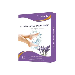 Maraly Foot Peeling Mask (2 Pairs) - Natural Ingredients, Removes Dead Skin & Calluses, Baby Soft Feet in 1 Week, 2-Pack, Exfoliating Foot Care Treatment for Men & Women (Lavender) (2 pack)