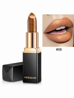 Metallic Gold Pearl Glitter Lipstick