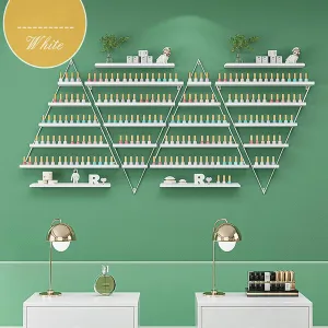 Nail Polish Racks for The Wall, Triangular Essential Oil Perfume Storage Rack, Multifunctional Hanging Salon/Beauty/Nail Shop Organizer Perfume Holder, 8 Piece Set
