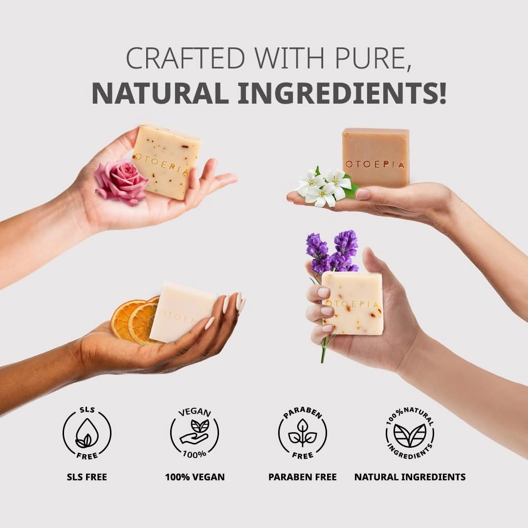 Natural Olive Oil Soap Bars - Orange Blossom Scent Pack of 8 Bars - Moisturizing, Gentle Cleansing - Variety Pack of 8 Scents Available