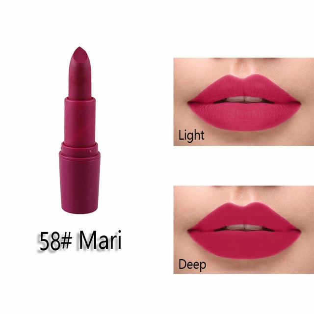 New Fashion Matte Lips Stick Color Cosmetics Long Lasting Pigment Miss Rose Brand Waterproof Shimmer Gold Black Lipstick Makeup
