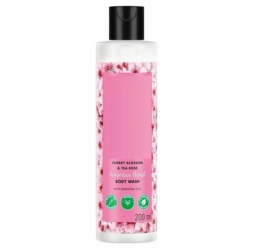 NK C.h.e.r.r.y Blossom & Tea Rose L.u.x.u.r.i.o.u.s Body Wash | Liquid Shower Gel | Hydrating | Paraben Free, 200ml