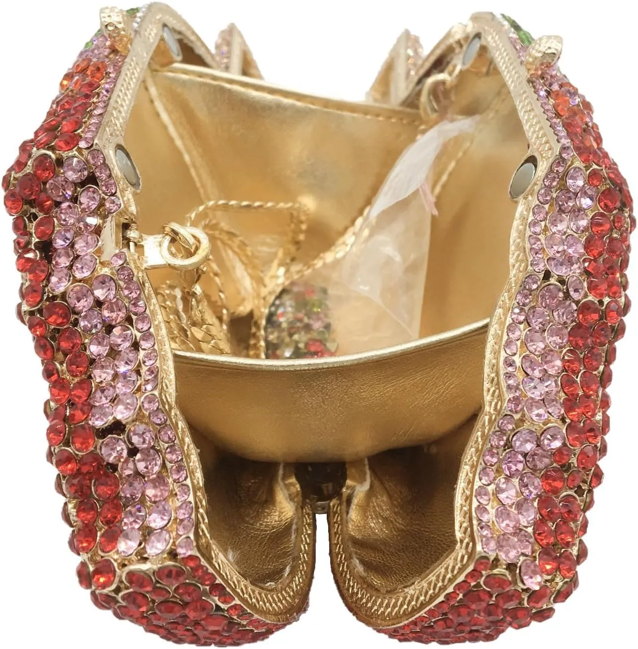 Novelty Popsicle Crystal Clutch Bag Women Icecream Evening Handbags Bridal Party Rhinestone Clutch Purse Prom Bag,Mini