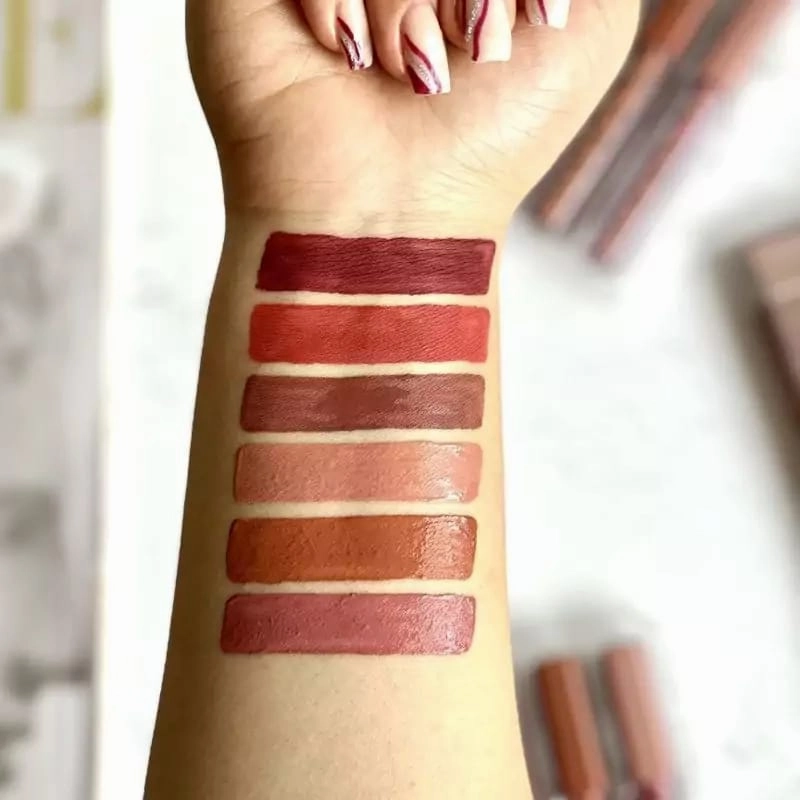 Pack of 6 Nude Look High Pigment Matte Lipgloss Long Lasting Soft &amp; Smooth Lipgloss (Random Color)