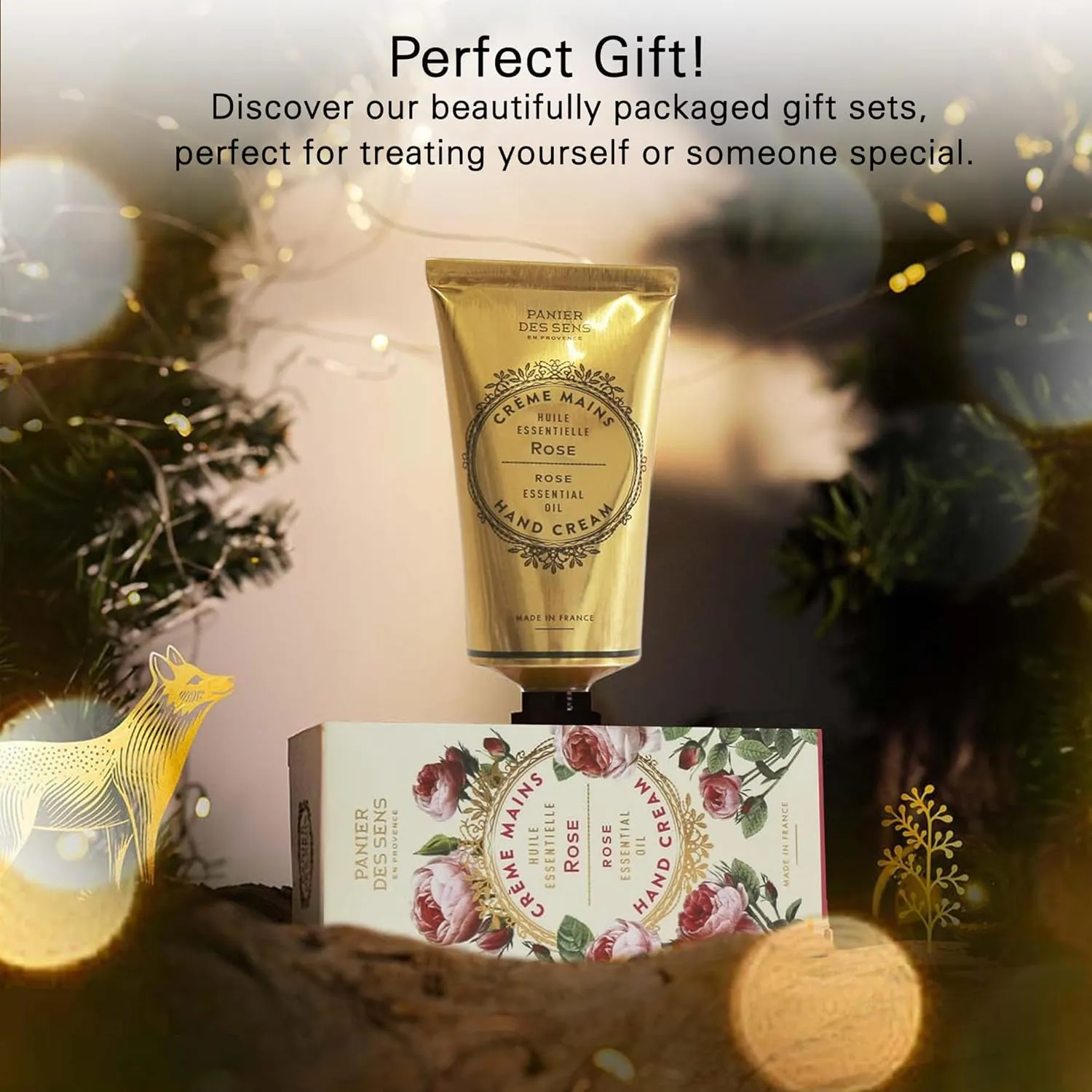 Panier des Sens - Hand Cream for Dry Hands 2.5 fl oz - Long-lasting Hydration and Delicate Rose Scent - Softens and Protects Dry Skin - 20% Shea Butter & Olive Oil - Moisturizing Hands After Washing