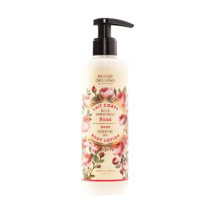 Panier des Sens – Rose Hand & Body Lotion for Dry Skin - Hydrating Body Cream for Women - Nourishing Fluid Body Moisturizer Shea Butter & Olive Oil - 97% Natural Ingredients Body Care - 8.45 Floz