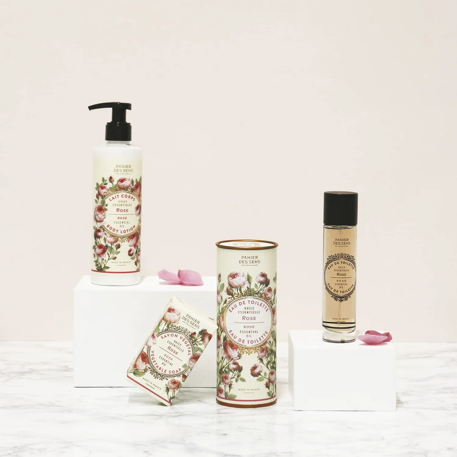 Panier des Sens – Rose Hand & Body Lotion for Dry Skin - Hydrating Body Cream for Women - Nourishing Fluid Body Moisturizer Shea Butter & Olive Oil - 97% Natural Ingredients Body Care - 8.45 Floz