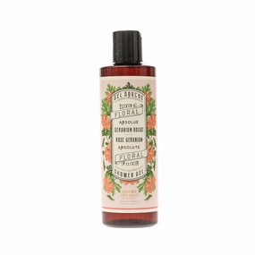 Panier des Sens - Rose Geranium Shower Gel - Foaming Body Wash Women & Men - Moisturizing Body Soap with Glycerin, Olive Oil - 95% Natural Ingredients Body Care - Vegan Liquid Body Wash - 8,45 floz
