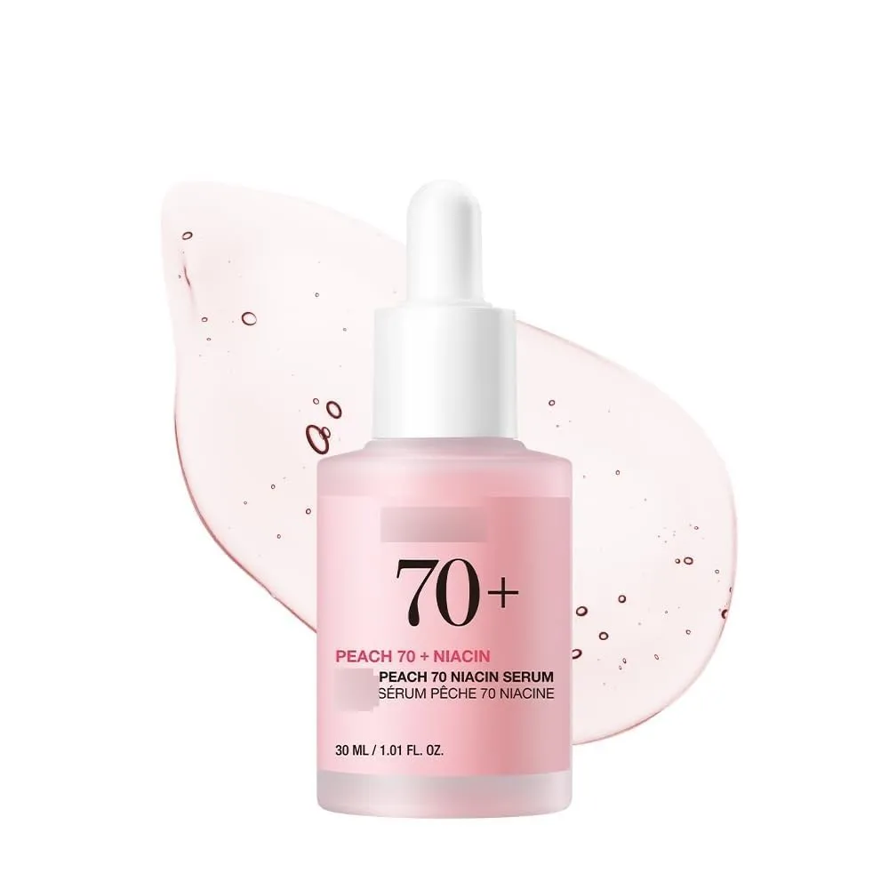 Peach 70% Niacinamide Serum 30ml / brightening hydrating face serum hyperpigmentation treatment reducing melanine daily clean beauty (1.01 fl. oz.)