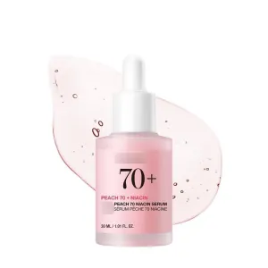 Peach 70% Niacinamide Serum 30ml / brightening hydrating face serum hyperpigmentation treatment reducing melanine daily clean beauty (1.01 fl. oz.)