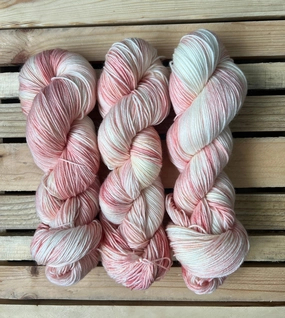 Peach Blush Hand Dyed Yarn: Fingering