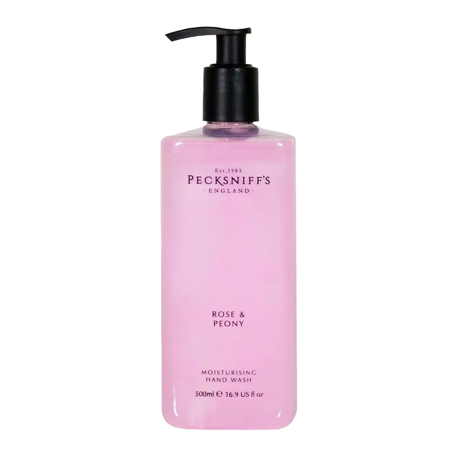 Pecksniff's Moisturizing Hand Wash - Vitamin B Enriched, Natural & Gentle Cleanser, Luxurious Hand Wash 500ml/16.9 fl oz (Rose & Peony)