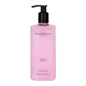 Pecksniff's Moisturizing Hand Wash - Vitamin B Enriched, Natural & Gentle Cleanser, Luxurious Hand Wash 500ml/16.9 fl oz (Rose & Peony)